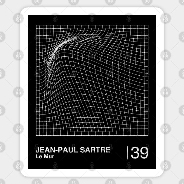 Jean-Paul Sartre / Minimalist Graphic Design Fan Artwork Sticker by saudade